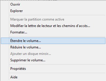 Etendre le volume