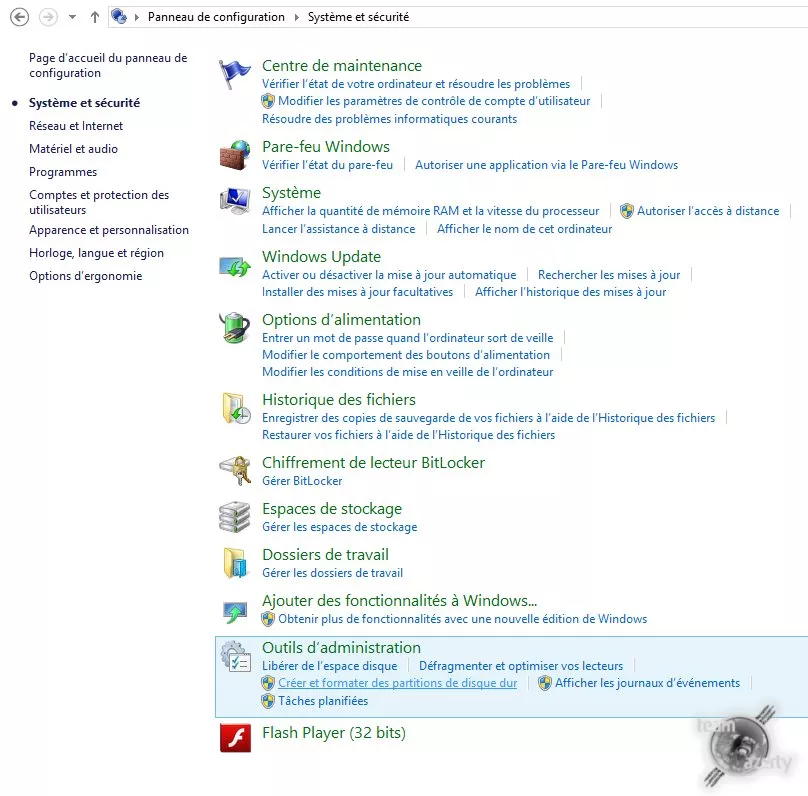Panneau de configuration Panneau de configuration