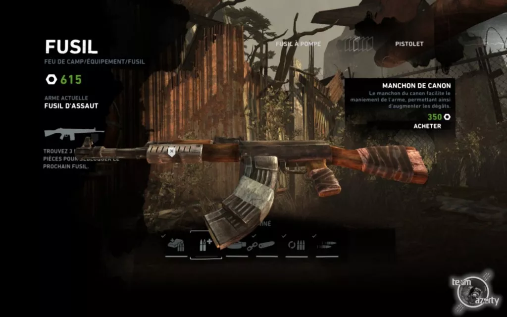 Sur Tomb Raider 2013, la gestion des armes est simple