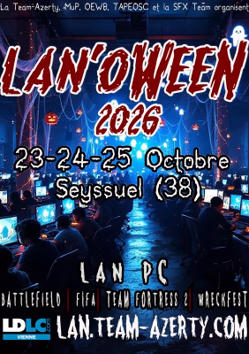 Affiche de la LAN'Oween 2026 Affiche de la LAN'Oween 2026