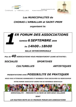 1er forum des associations de Chonas l&#039;amballan