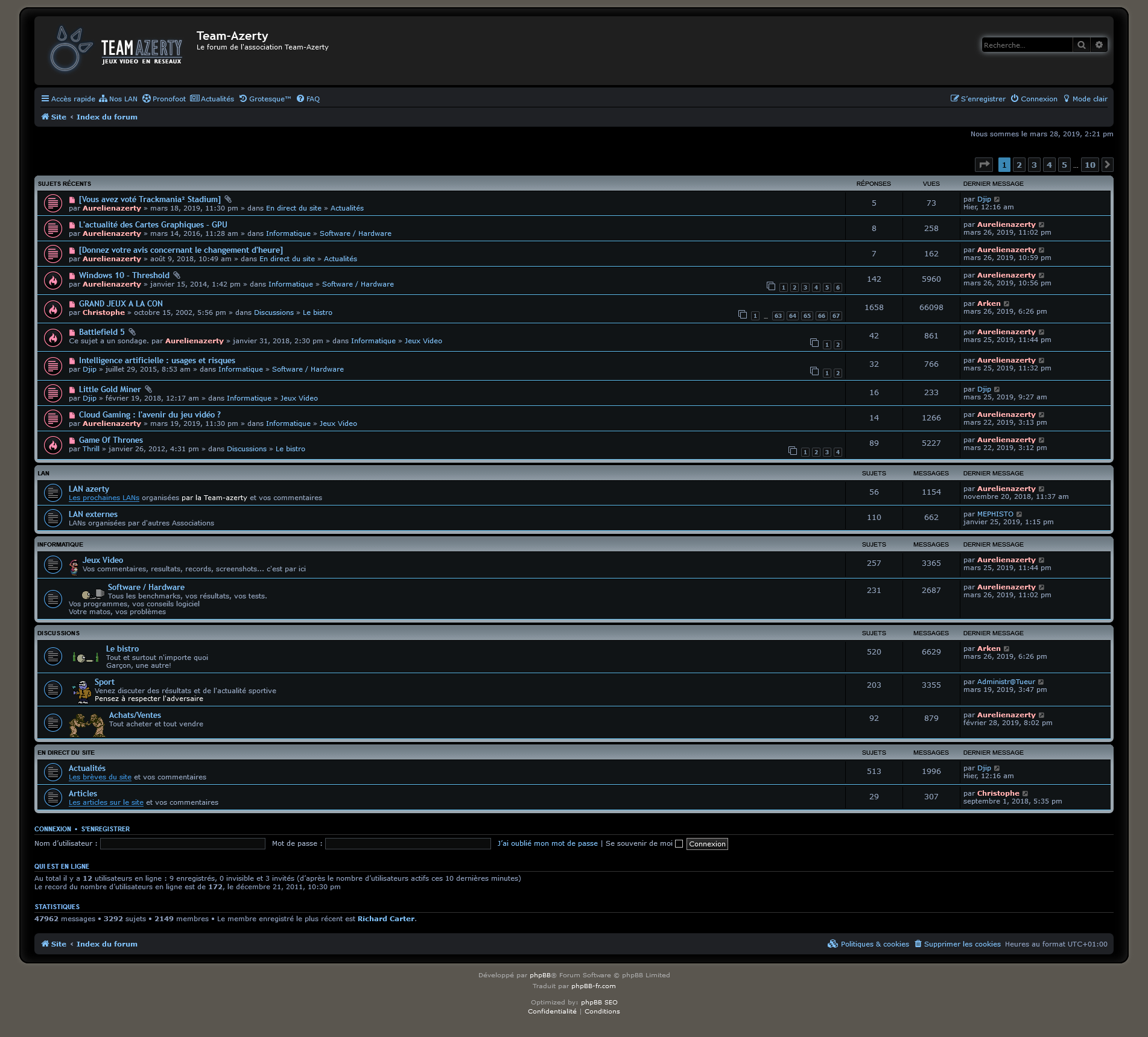 Le forum en Dark mode Le forum en Dark mode