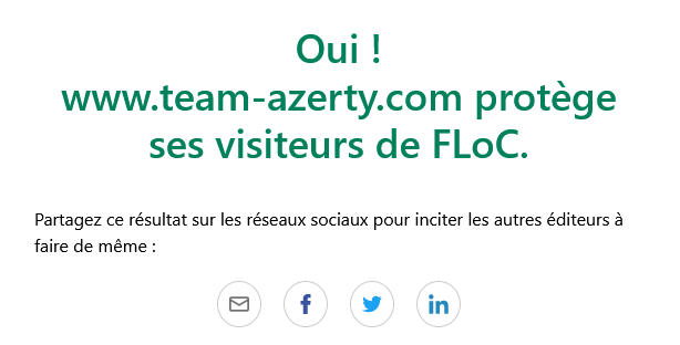 www team-azerty com protège ses visiteurs de FLoC 