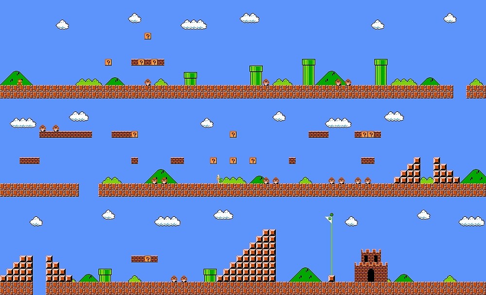 Le premier monde de super mario bros 1