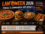 Pensez à commander vos repas pour la LAN'Oween 2026