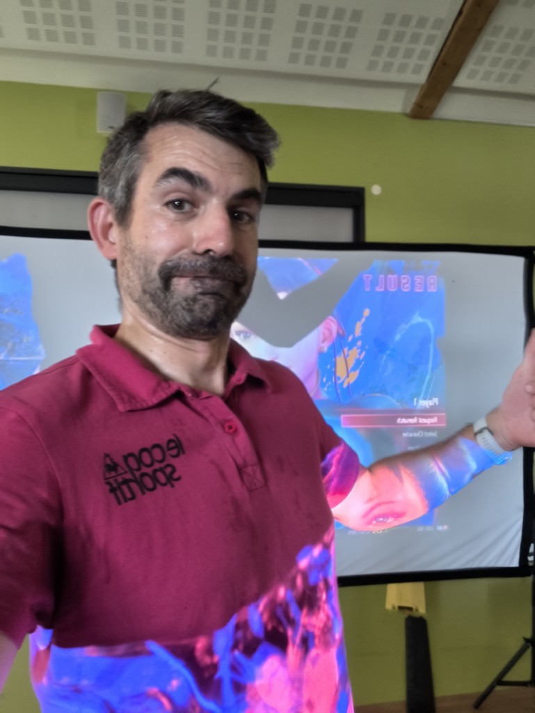 Je suis en nage, mais j'ai gagné !